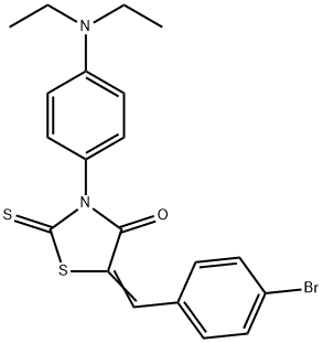 5-(4-bromobenzylidene)-3-[4-(diethylamino)phenyl]-2-thioxo-1,3-thiazolidin-4-one Struktur