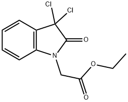 ethyl (3,3-dichloro-2-oxo-2,3-dihydro-1H-indol-1-yl)acetate Struktur