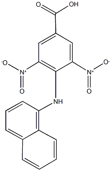 3,5-bisnitro-4-(1-naphthylamino)benzoic acid Struktur