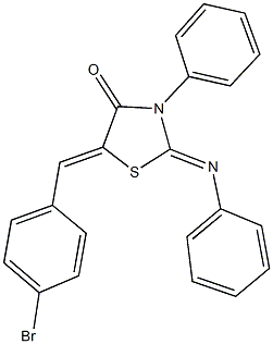 5-(4-bromobenzylidene)-3-phenyl-2-(phenylimino)-1,3-thiazolidin-4-one Struktur