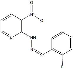 2-fluorobenzaldehyde {3-nitro-2-pyridinyl}hydrazone Struktur