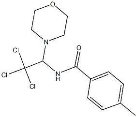 4-methyl-N-[2,2,2-trichloro-1-(4-morpholinyl)ethyl]benzamide Struktur