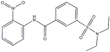 3-[(diethylamino)sulfonyl]-N-{2-nitrophenyl}benzamide Struktur