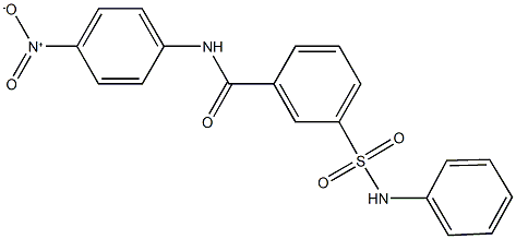 3-(anilinosulfonyl)-N-{4-nitrophenyl}benzamide Struktur