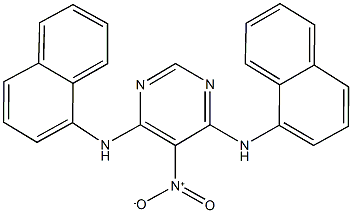 5-nitro-4,6-bis(1-naphthylamino)pyrimidine Struktur