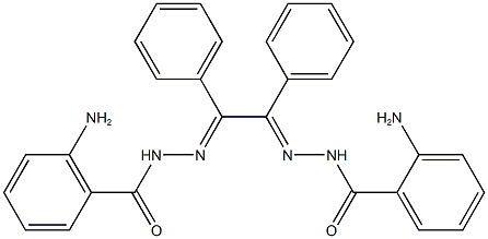 2-amino-N'-{2-[(2-aminobenzoyl)hydrazono]-1,2-diphenylethylidene}benzohydrazide Struktur