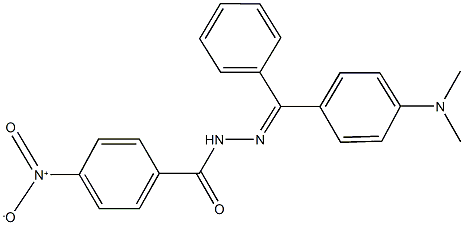 N'-[[4-(dimethylamino)phenyl](phenyl)methylene]-4-nitrobenzohydrazide Struktur