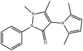 4-(2,5-dimethyl-1H-pyrrol-1-yl)-1,5-dimethyl-2-phenyl-1,2-dihydro-3H-pyrazol-3-one Struktur