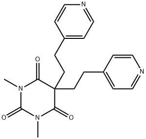 1,3-dimethyl-5,5-bis[2-(4-pyridinyl)ethyl]-2,4,6(1H,3H,5H)-pyrimidinetrione Struktur