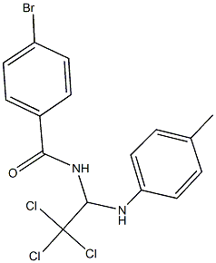 4-bromo-N-[2,2,2-trichloro-1-(4-toluidino)ethyl]benzamide Struktur