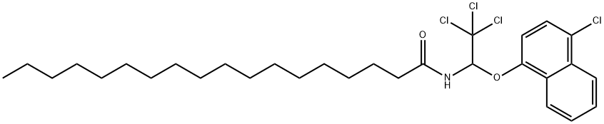 N-{2,2,2-trichloro-1-[(4-chloro-1-naphthyl)oxy]ethyl}octadecanamide Struktur