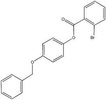 4-(benzyloxy)phenyl 2-bromobenzoate Struktur