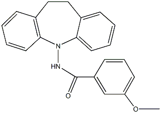 N-(10,11-dihydro-5H-dibenzo[b,f]azepin-5-yl)-3-methoxybenzamide Struktur