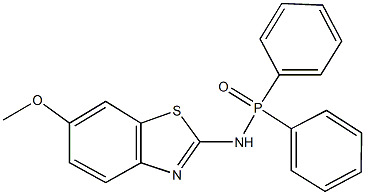 N-(6-methoxy-1,3-benzothiazol-2-yl)-P,P-diphenylphosphinic amide Struktur