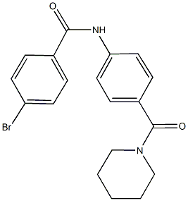 4-bromo-N-[4-(1-piperidinylcarbonyl)phenyl]benzamide Struktur