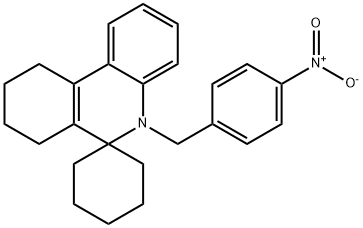 5'-(4-nitrobenzyl)-5',6',7',8',9',10'-hexahydrospiro(cyclohexane-1,6'-phenanthridine) Struktur