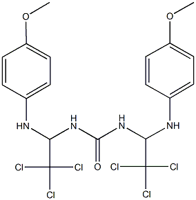 N,N'-bis[2,2,2-trichloro-1-(4-methoxyanilino)ethyl]urea Struktur