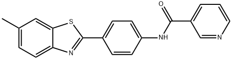 N-[4-(6-methyl-1,3-benzothiazol-2-yl)phenyl]nicotinamide Struktur