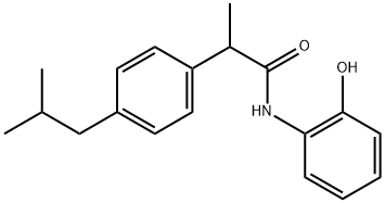 N-(2-hydroxyphenyl)-2-(4-isobutylphenyl)propanamide Struktur