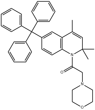 2,2,4-trimethyl-1-(4-morpholinylacetyl)-6-trityl-1,2-dihydroquinoline Struktur