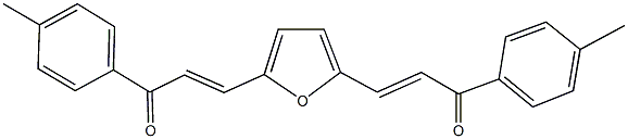 1-(4-methylphenyl)-3-{5-[3-(4-methylphenyl)-3-oxo-1-propenyl]-2-furyl}-2-propen-1-one Struktur