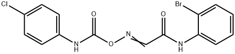 N-(2-bromophenyl)-2-({[(4-chloroanilino)carbonyl]oxy}imino)acetamide Struktur