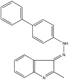 2-methyl-3H-indol-3-one [1,1'-biphenyl]-4-ylhydrazone Struktur