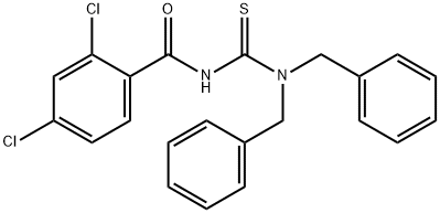 N,N-dibenzyl-N'-(2,4-dichlorobenzoyl)thiourea Struktur