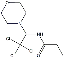 N-[2,2,2-trichloro-1-(4-morpholinyl)ethyl]propanamide Struktur