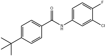 4-tert-butyl-N-(3-chloro-4-fluorophenyl)benzamide Struktur