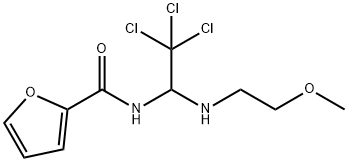 N-{2,2,2-trichloro-1-[(2-methoxyethyl)amino]ethyl}-2-furamide Struktur