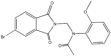 N-[(5-bromo-1,3-dioxo-1,3-dihydro-2H-isoindol-2-yl)methyl]-N-(2-methoxyphenyl)acetamide Struktur