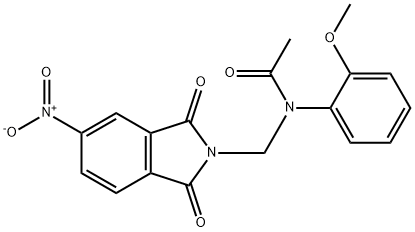 N-({5-nitro-1,3-dioxo-1,3-dihydro-2H-isoindol-2-yl}methyl)-N-(2-methoxyphenyl)acetamide Struktur