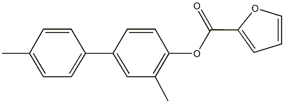 3,4'-dimethyl[1,1'-biphenyl]-4-yl 2-furoate Struktur