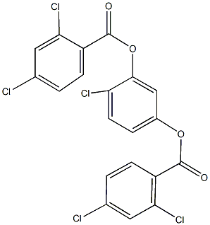 2-chloro-5-[(2,4-dichlorobenzoyl)oxy]phenyl 2,4-dichlorobenzoate Struktur