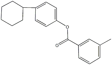 4-cyclohexylphenyl 3-methylbenzoate Struktur