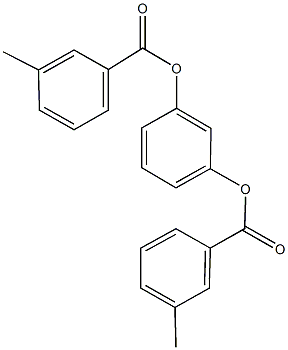 3-[(3-methylbenzoyl)oxy]phenyl 3-methylbenzoate Struktur