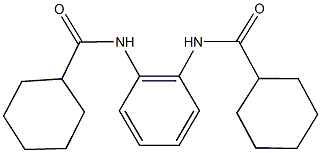 N-{2-[(cyclohexylcarbonyl)amino]phenyl}cyclohexanecarboxamide Struktur