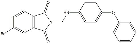 5-bromo-2-[(4-phenoxyanilino)methyl]-1H-isoindole-1,3(2H)-dione Struktur