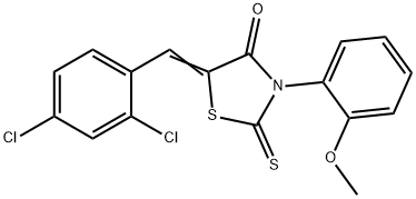 5-(2,4-dichlorobenzylidene)-3-(2-methoxyphenyl)-2-thioxo-1,3-thiazolidin-4-one Struktur