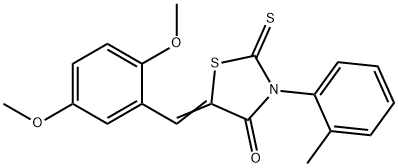 5-(2,5-dimethoxybenzylidene)-3-(2-methylphenyl)-2-thioxo-1,3-thiazolidin-4-one Struktur