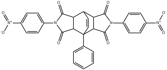 4,10-bis{4-nitrophenyl}-1-phenyl-4,10-diazatetracyclo[5.5.2.0~2,6~.0~8,12~]tetradec-13-ene-3,5,9,11-tetrone Struktur