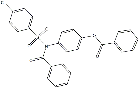 4-{benzoyl[(4-chlorophenyl)sulfonyl]amino}phenyl benzoate Struktur