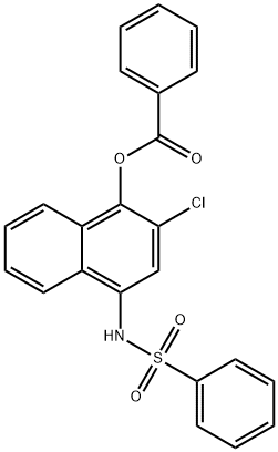 2-chloro-4-[(phenylsulfonyl)amino]-1-naphthyl benzoate Struktur