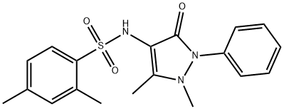 N-(1,5-dimethyl-3-oxo-2-phenyl-2,3-dihydro-1H-pyrazol-4-yl)-2,4-dimethylbenzenesulfonamide Struktur