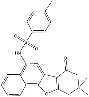 N-(9,9-dimethyl-7-oxo-7,8,9,10-tetrahydronaphtho[1,2-b][1]benzofuran-5-yl)-4-methylbenzenesulfonamide Struktur