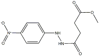 methyl 4-(2-{4-nitrophenyl}hydrazino)-4-oxobutanoate Struktur