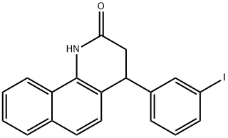 4-(3-iodophenyl)-3,4-dihydrobenzo[h]quinolin-2(1H)-one Struktur