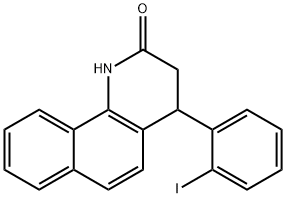 4-(2-iodophenyl)-3,4-dihydrobenzo[h]quinolin-2(1H)-one Struktur