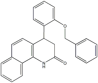 4-[2-(benzyloxy)phenyl]-3,4-dihydrobenzo[h]quinolin-2(1H)-one Struktur